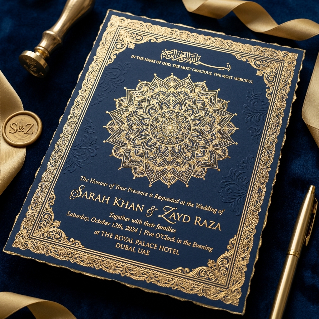 Luxury Golden Invitation Preview